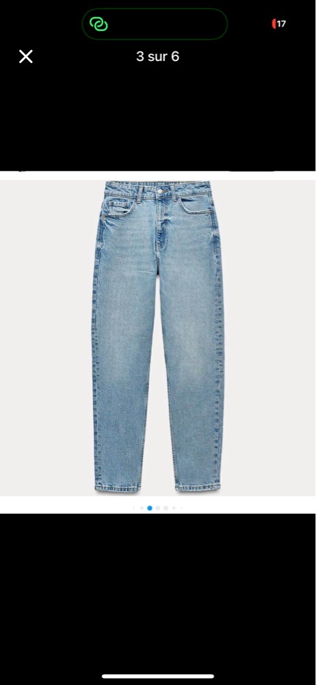Pantalon jeans Zara MOM FIT Taille Haute 