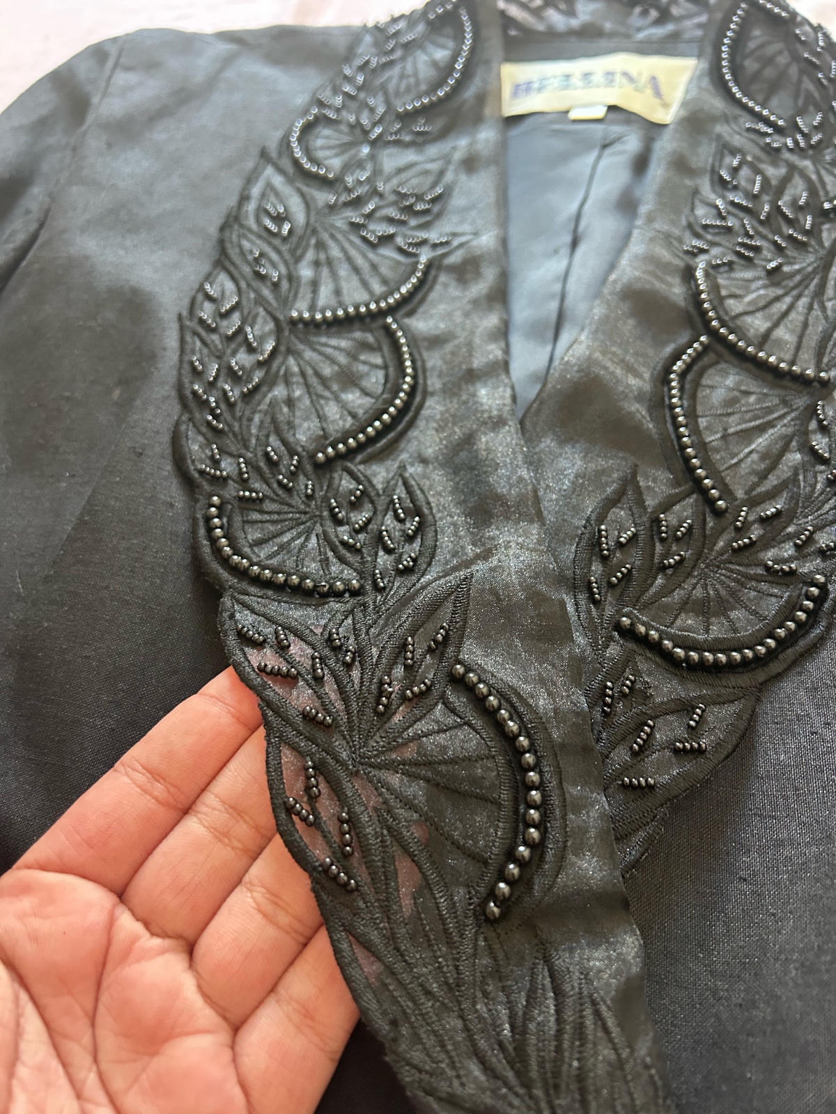 Veste longue demi-Manches Noir 