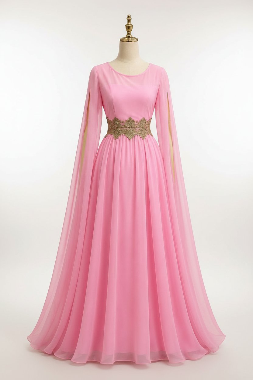 Robe soirée rose 