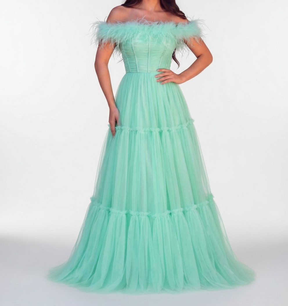 Robe soirée Vert d'eau 