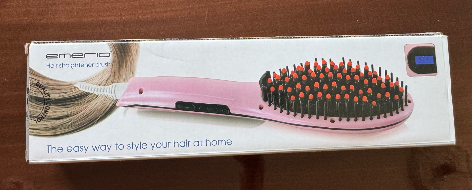 Hair straightener brush