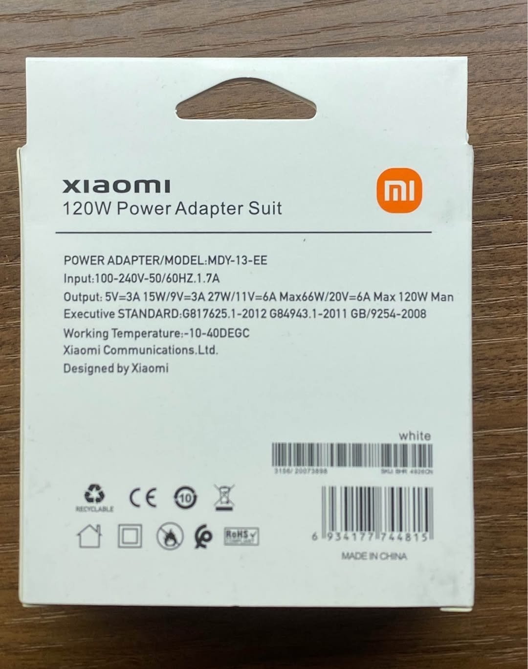 Chargeur Xiaomi 33w 67w 120w