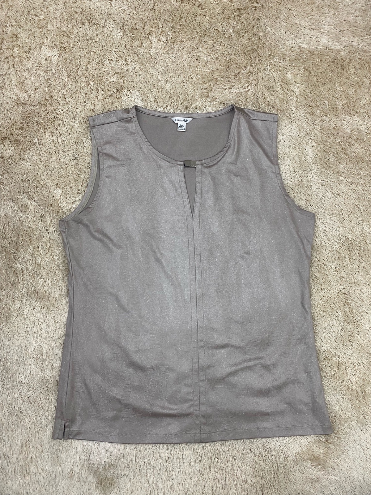 Drapey metal blouse calvin klein