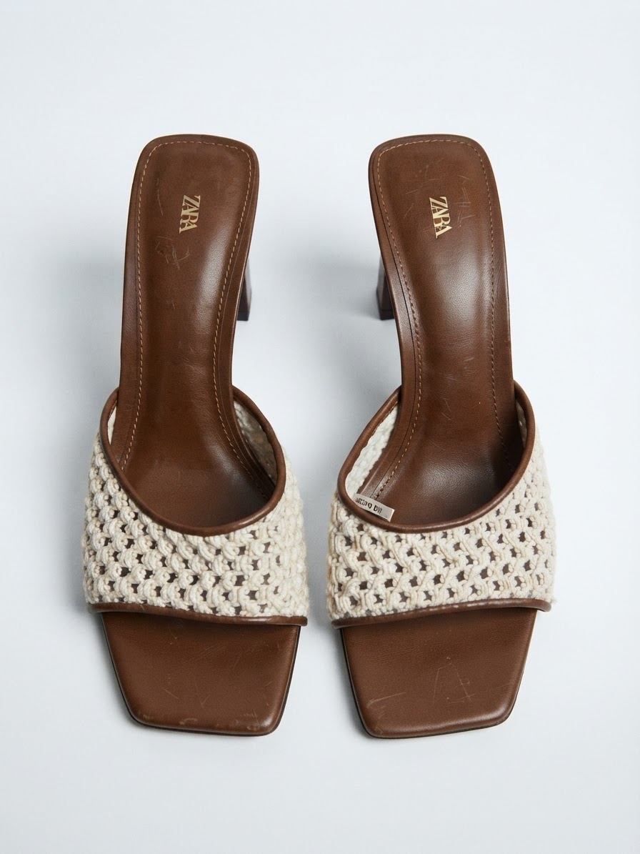 Sandales à talons ZARA – Excellent état 🤎 Je vends cette magnifique paire de sandales ZARA à talons