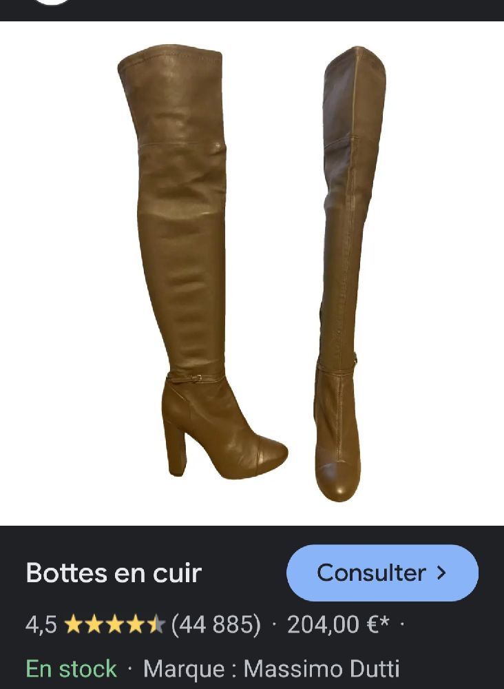 Cuissard cuir Massimo dutti