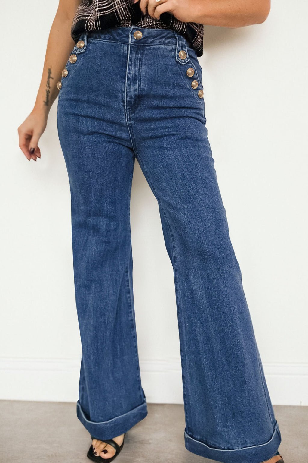 Pantalon jeans patte d'elephant
