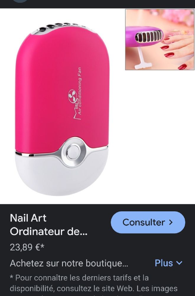 vantilateur pour cils et ongles