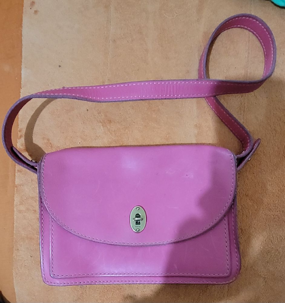 sac cuir de vachette.. fossil authentic