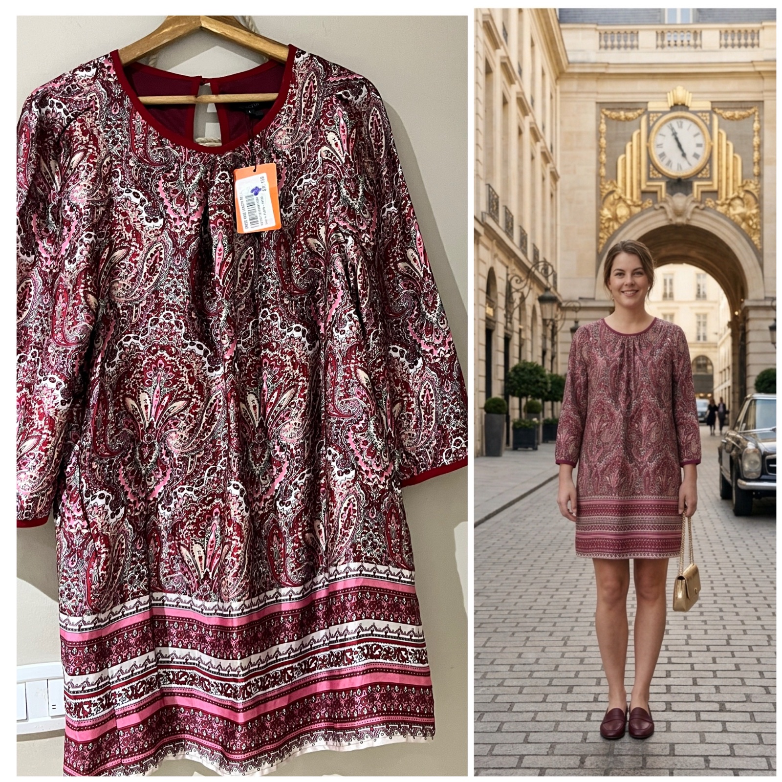 Robe/tunique effet soie avec étiquette💗