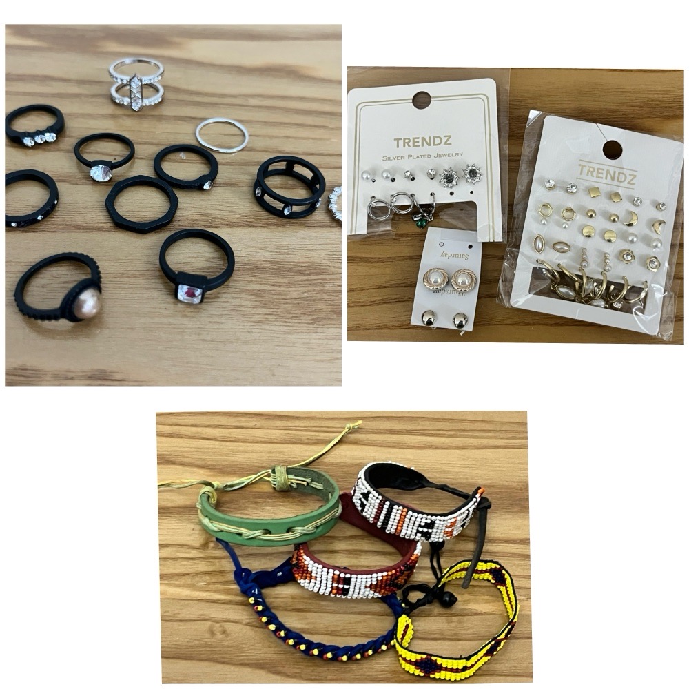 Lot Boucles d'Oreilles et bracelets et bagues 💖