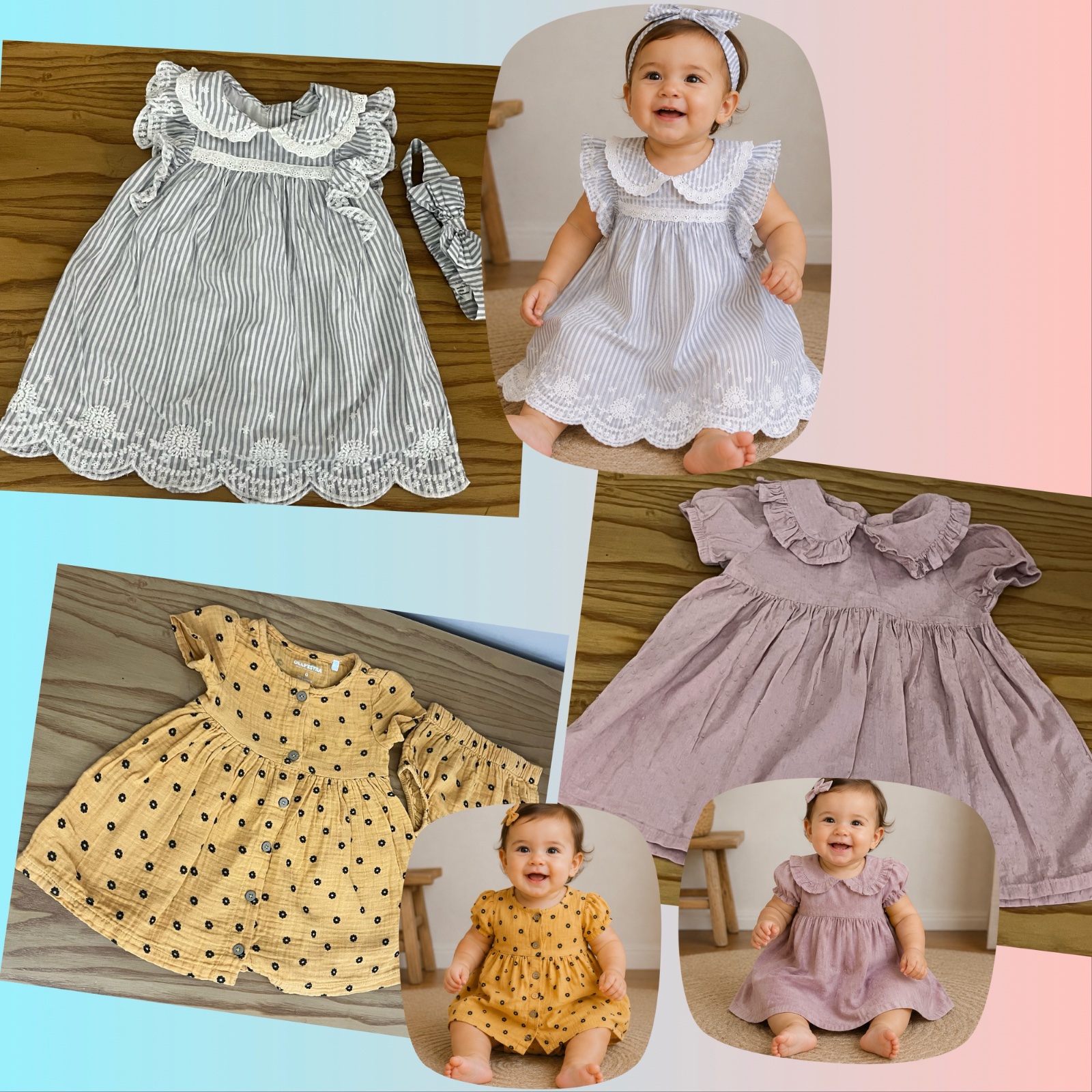 Lot3 robes 6/9