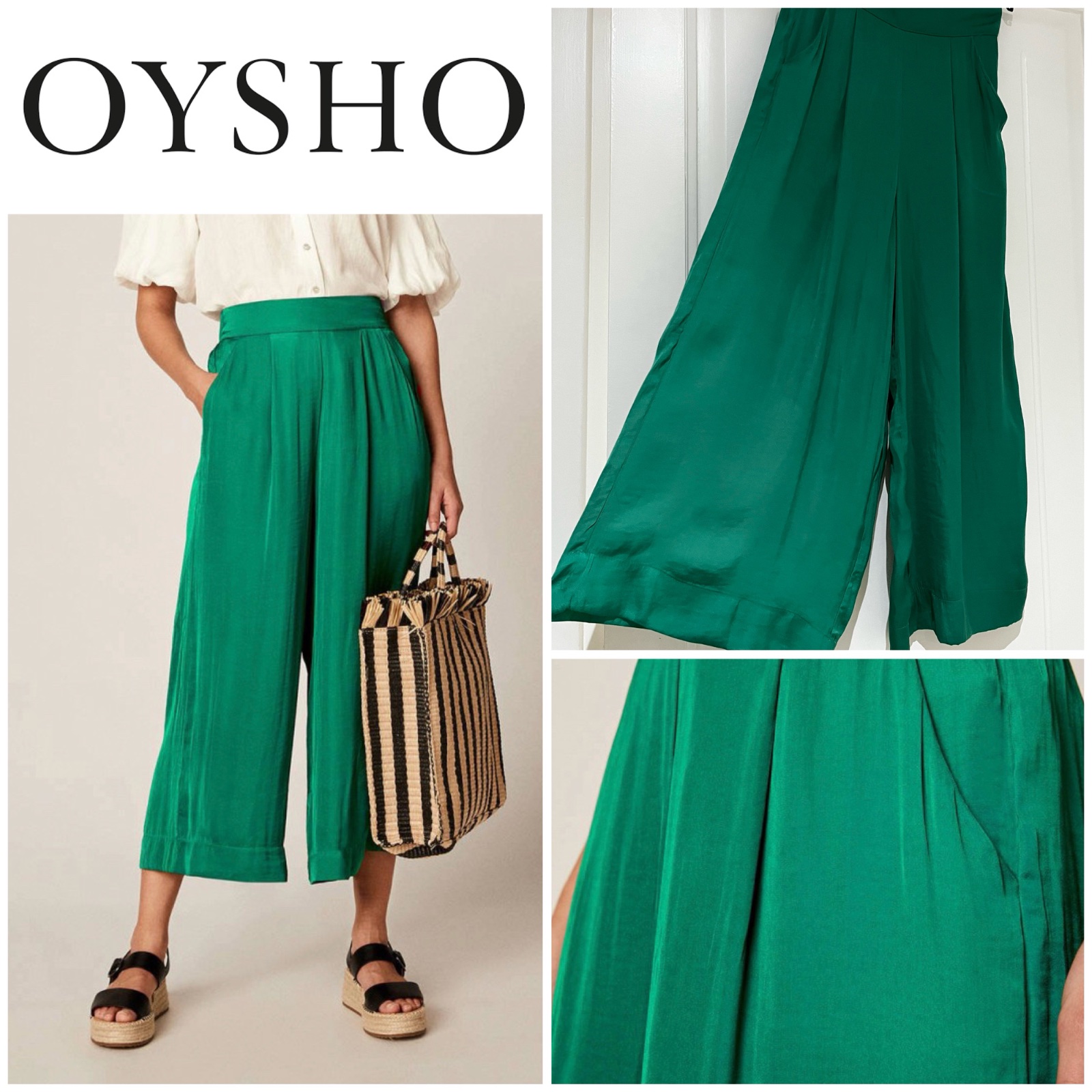 Jupe Culotte taille haute à jambes larges💚💚💚