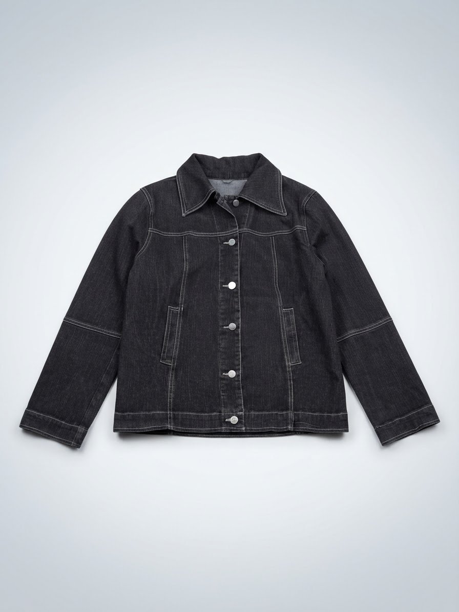 Veste jean noire foncè