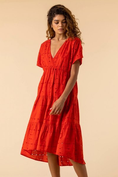 Robe Roman Broderie à volants