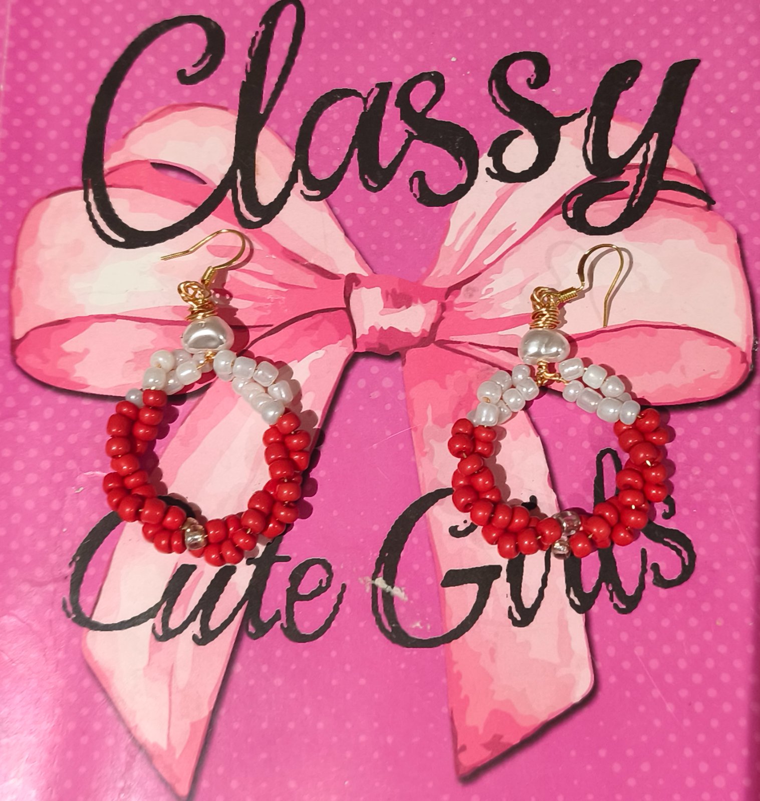 Boucles d'oreilles en perles 