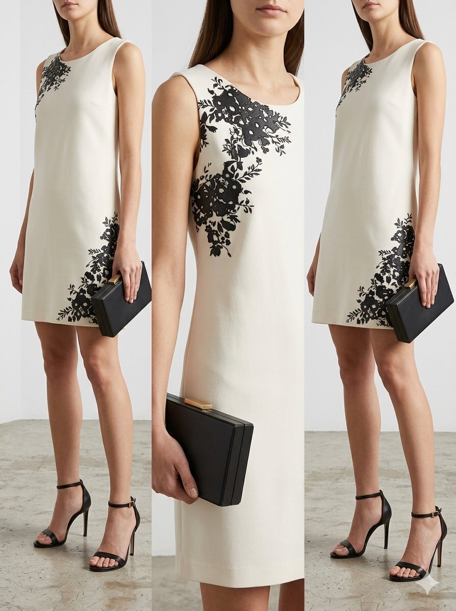 Robe cocktail "Blanche porte"
