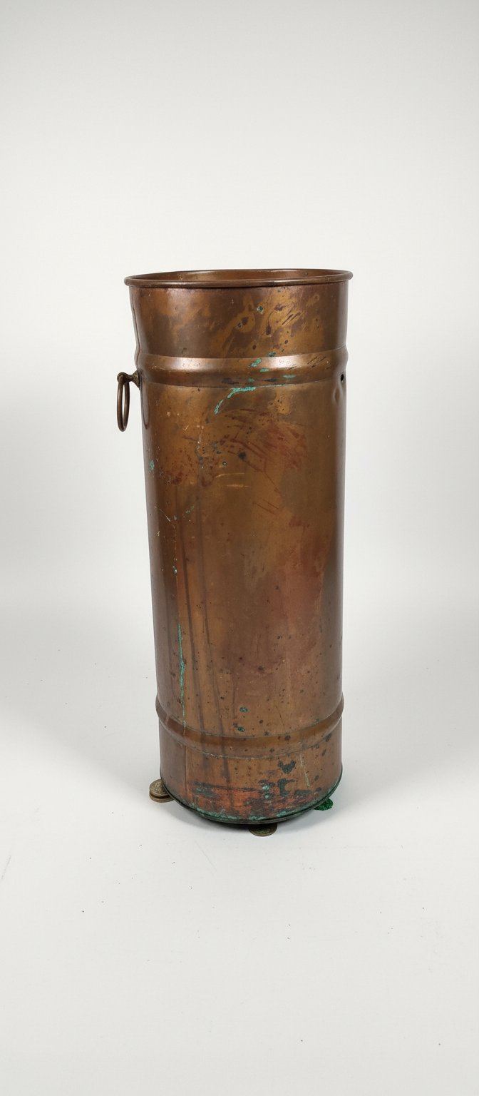 Porte-parapluie vintage en cuivre