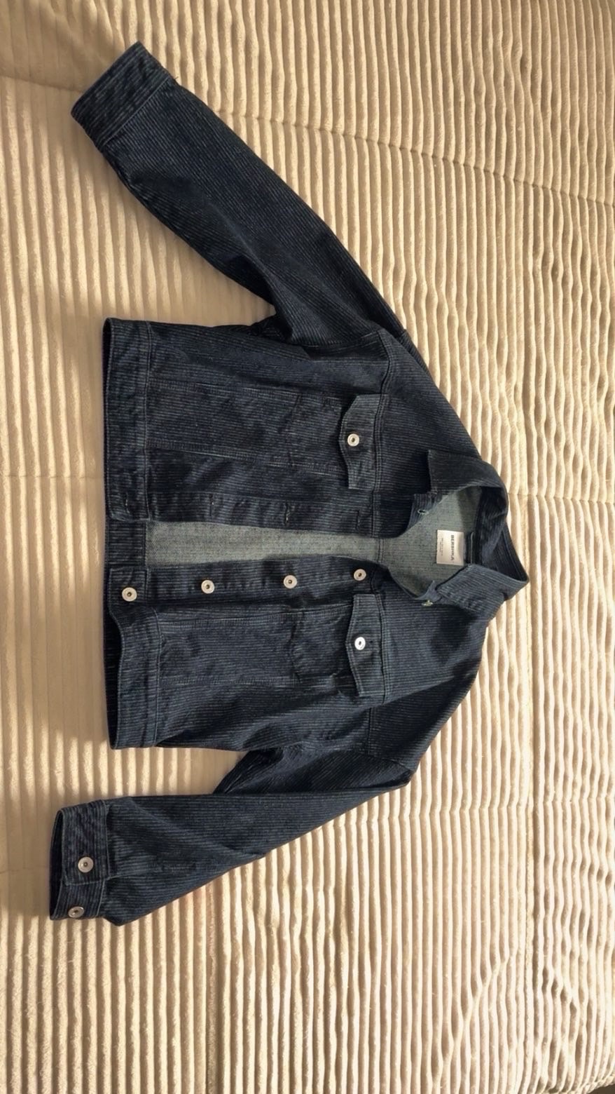 Veste en jean coupe ballon cropped
