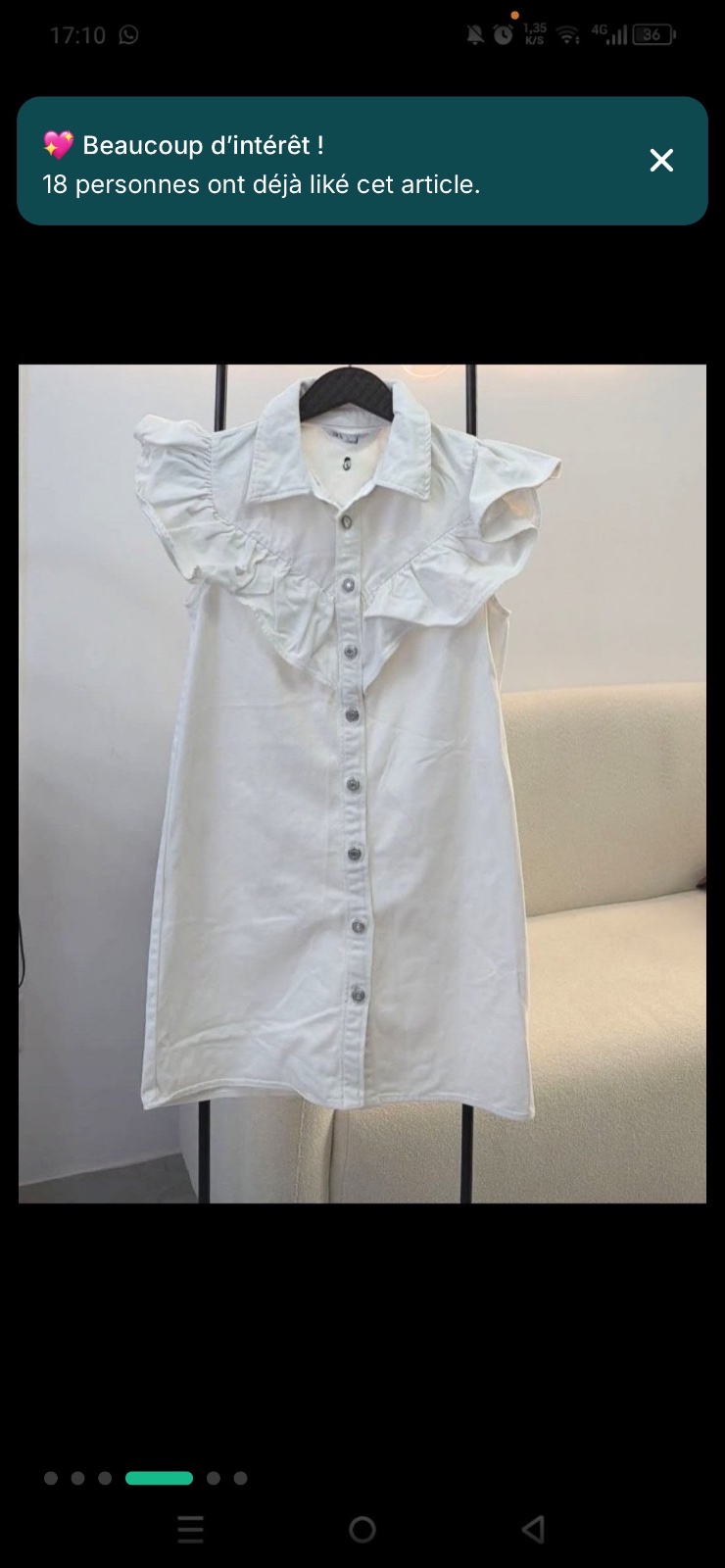 Robe zara blanche 
