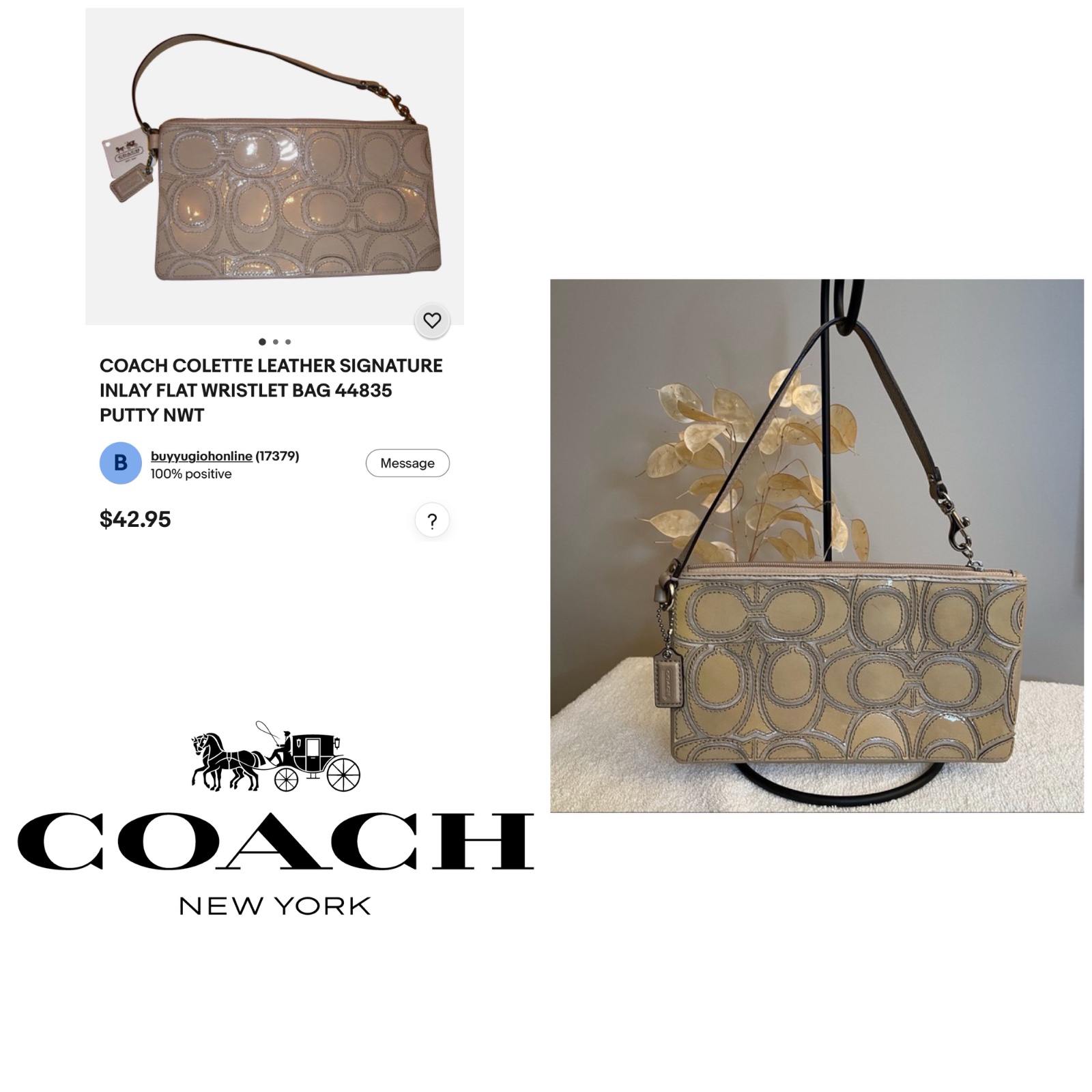 Pochette coach authentique