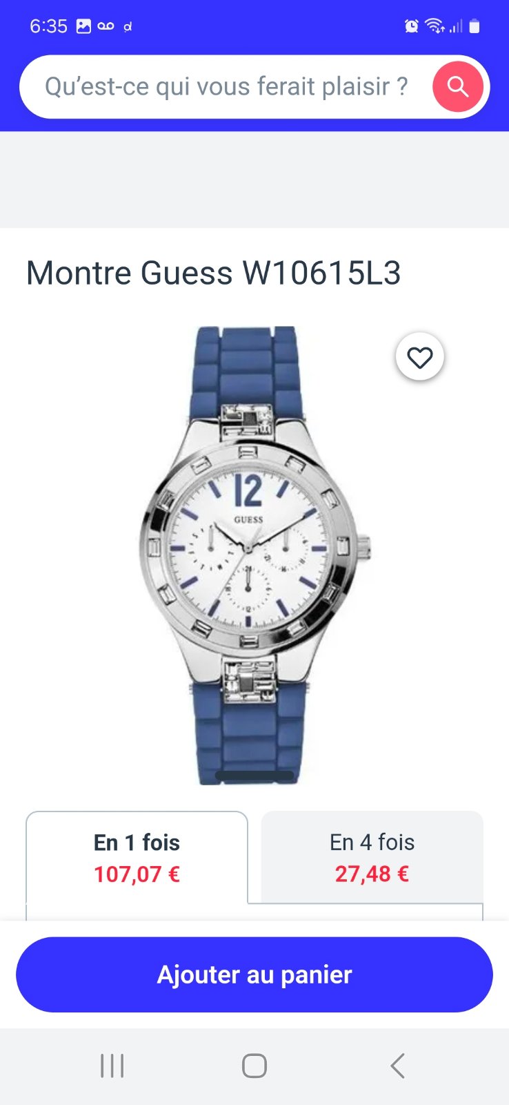 Montre GUESS Sport Chic importée