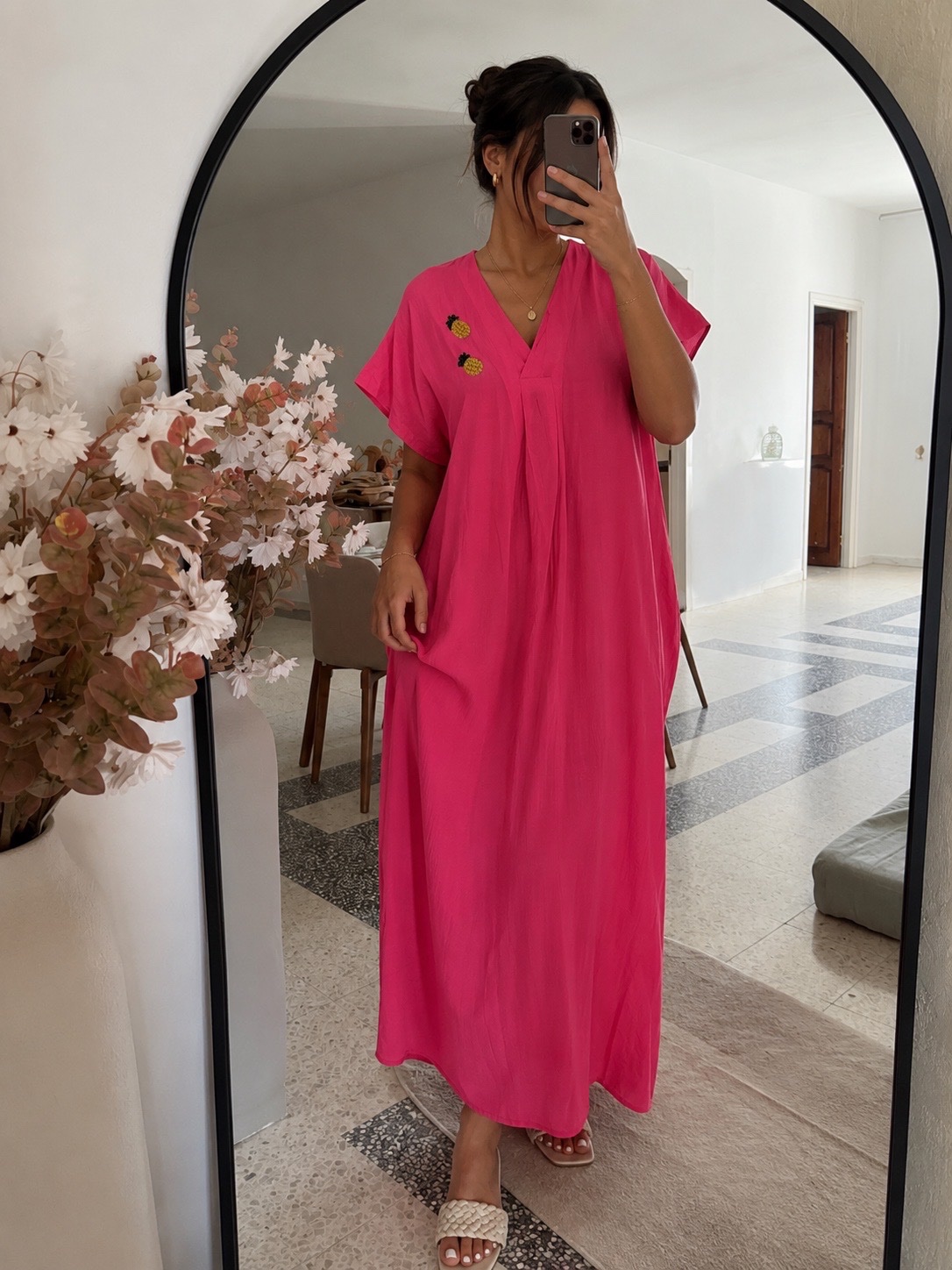 Robe maxi rose