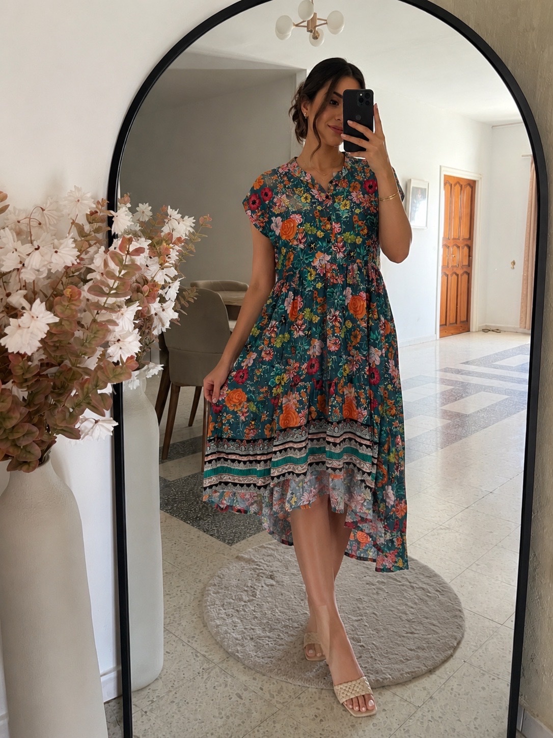 Robe midi coloré