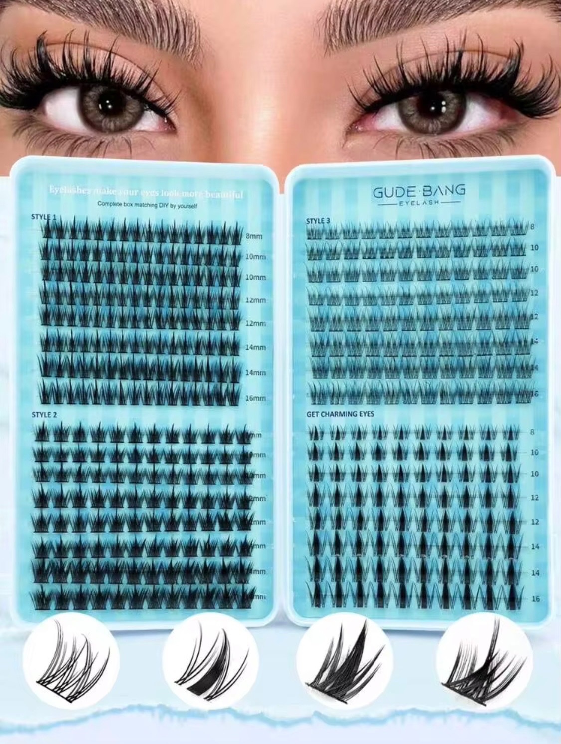 400pcs Livre de cils, Courbure C..
