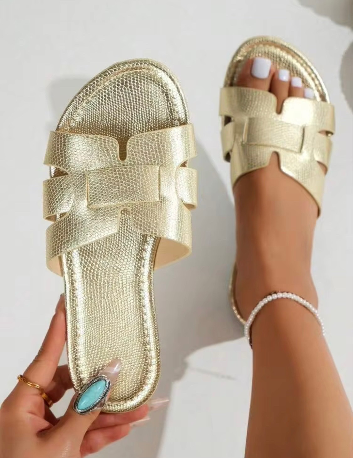 Korean Style Casual Flat slide sandals