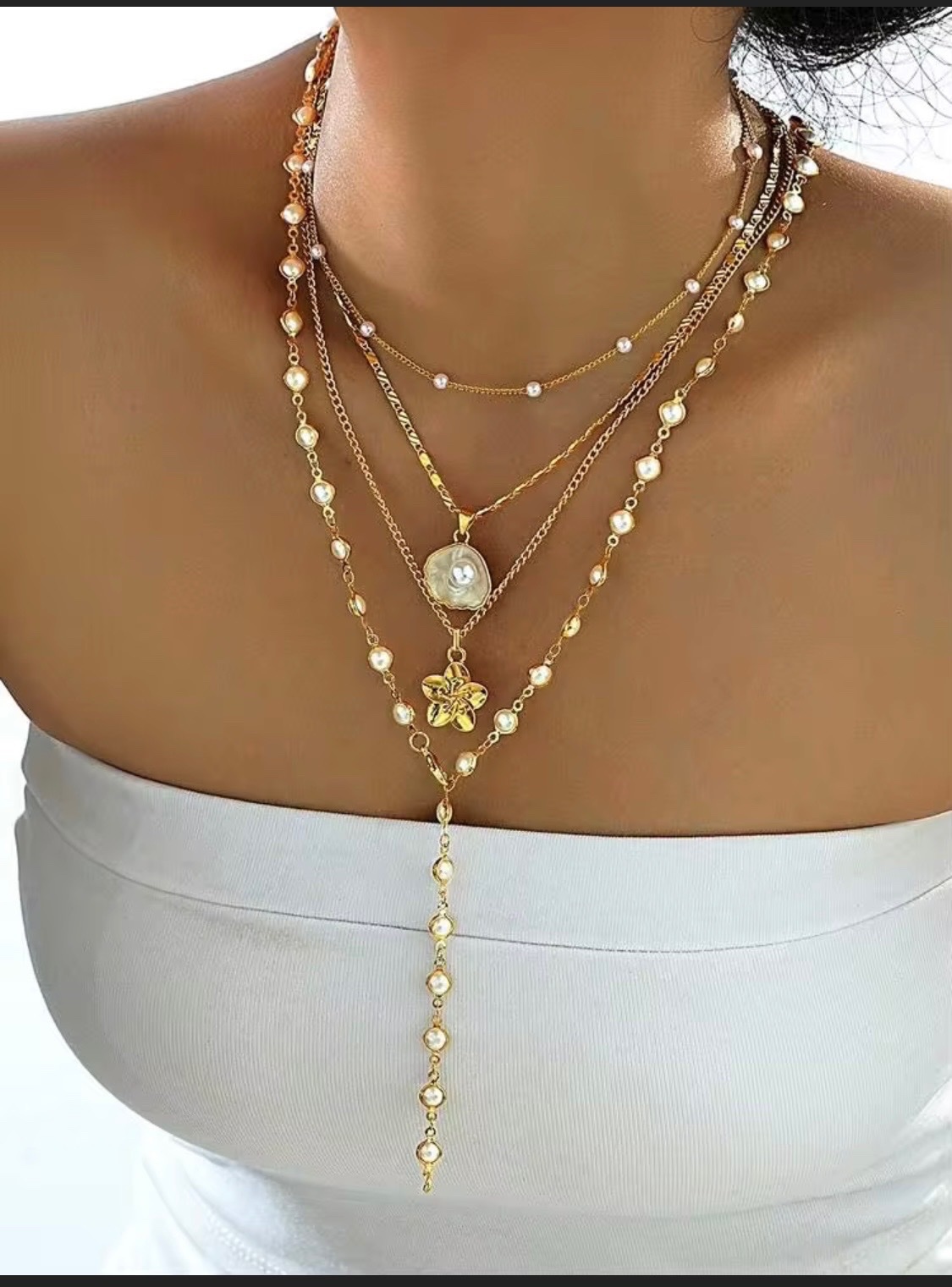 4 piéces Ensembles de colliers vintage