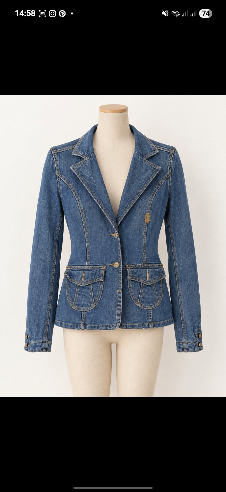 Blazer jean vintage 