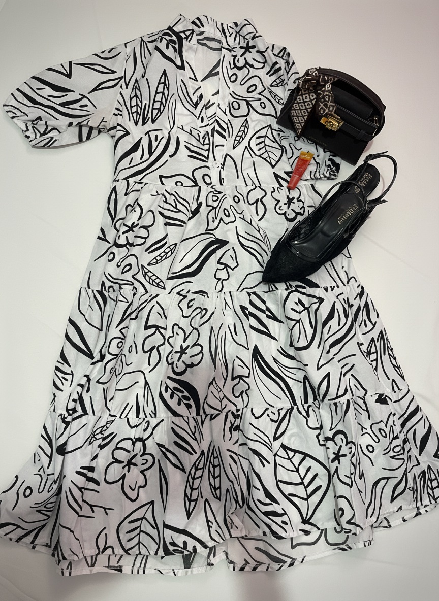 Robe noir et blanc