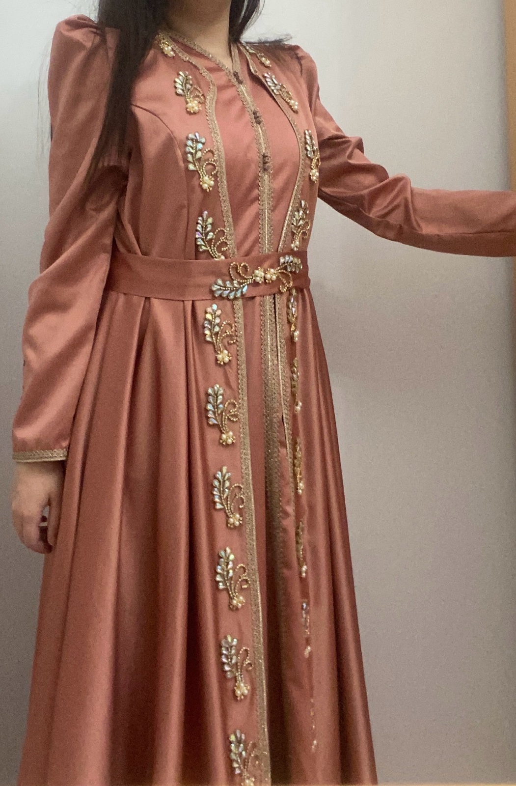 Caftan maghrebi en satin 