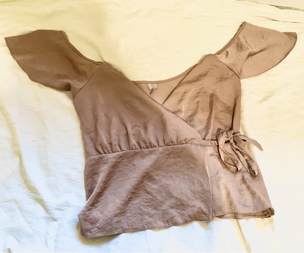 chemise satine en maron glace
