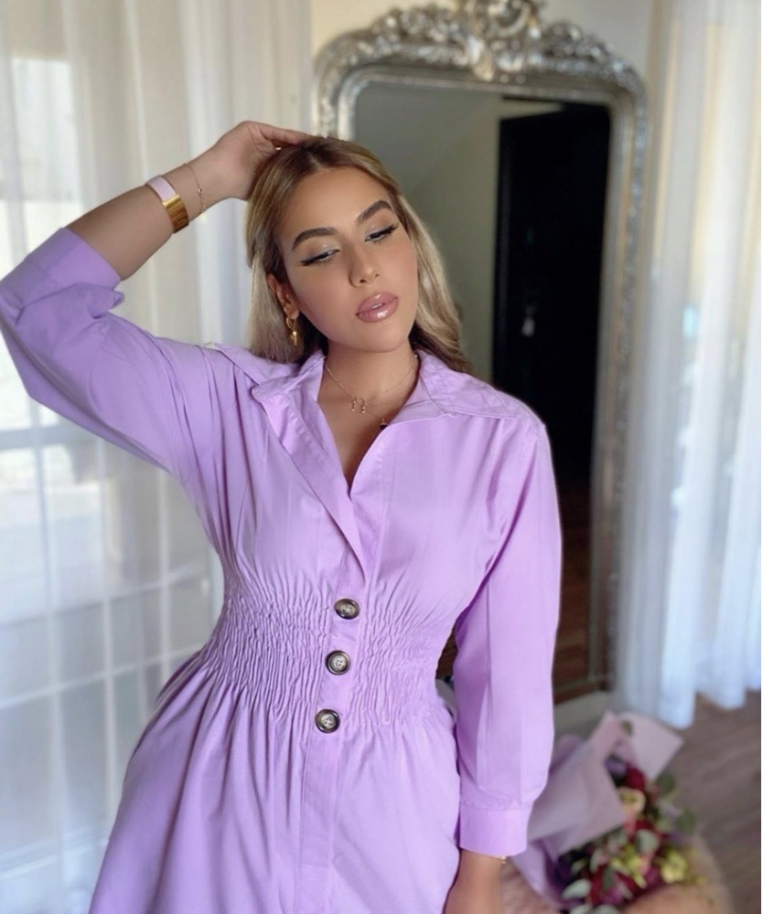 Robe violet zara 