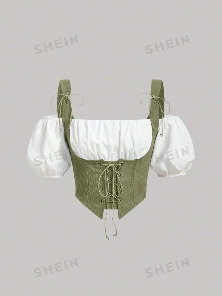Shoulder lece up front top