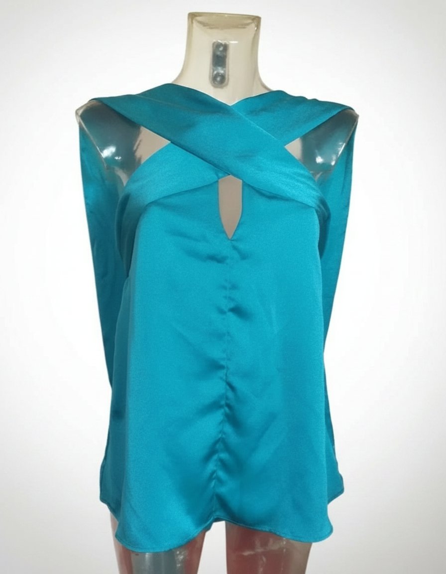 Haut turquoise satiné 