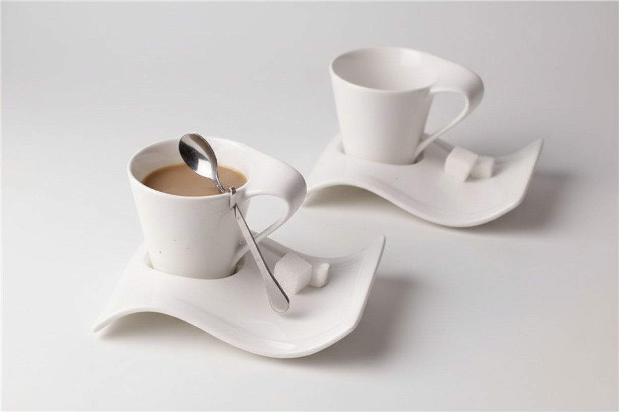 Service 12 pièces 6 tasse et 6 sous tasse pour café turc ou expresso 