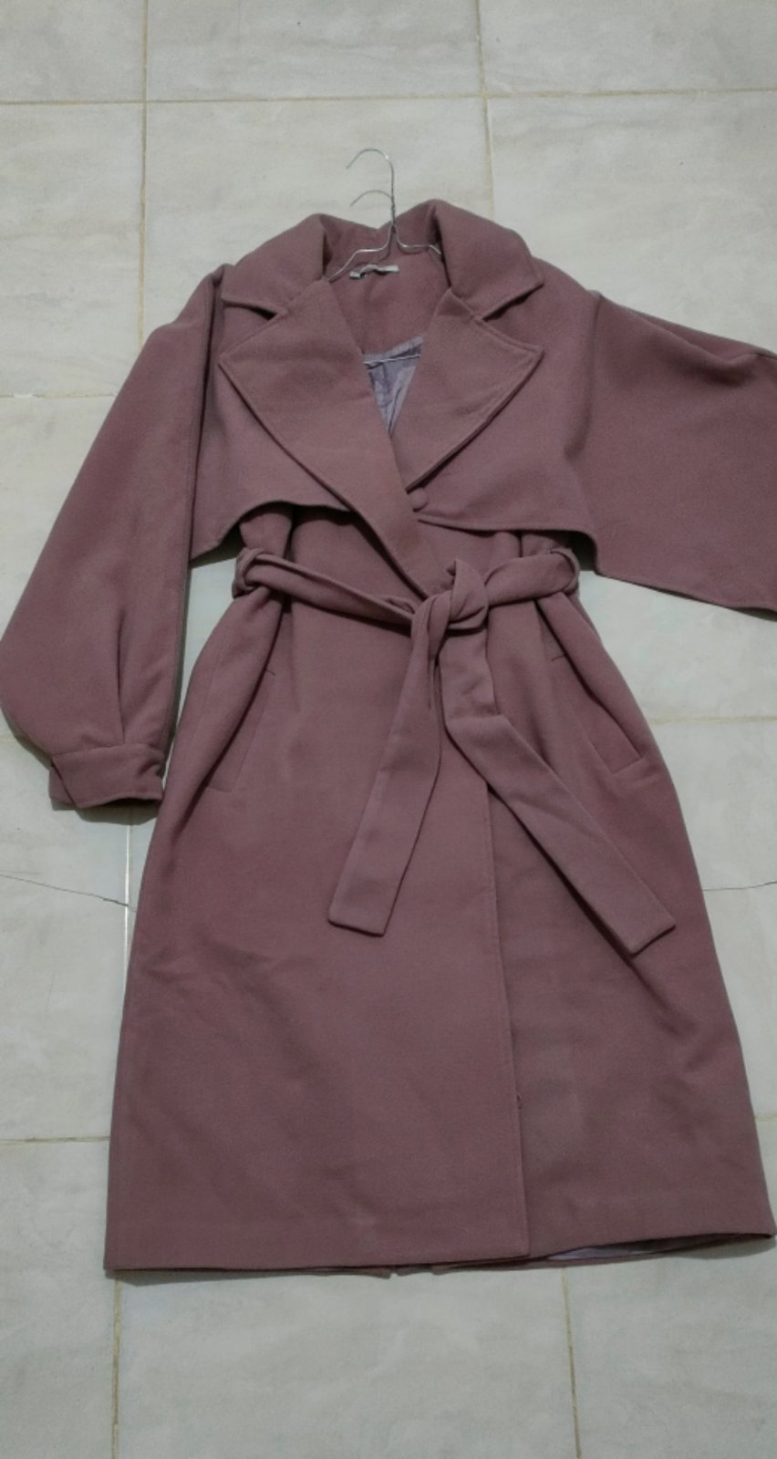 Manteau 2in1 longue cachemire très élégant 