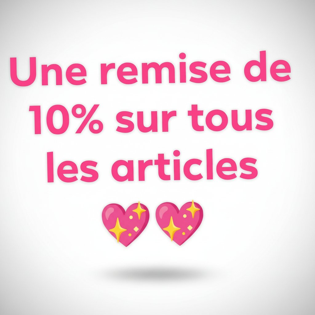 Une remise de 10% sur tous les articles