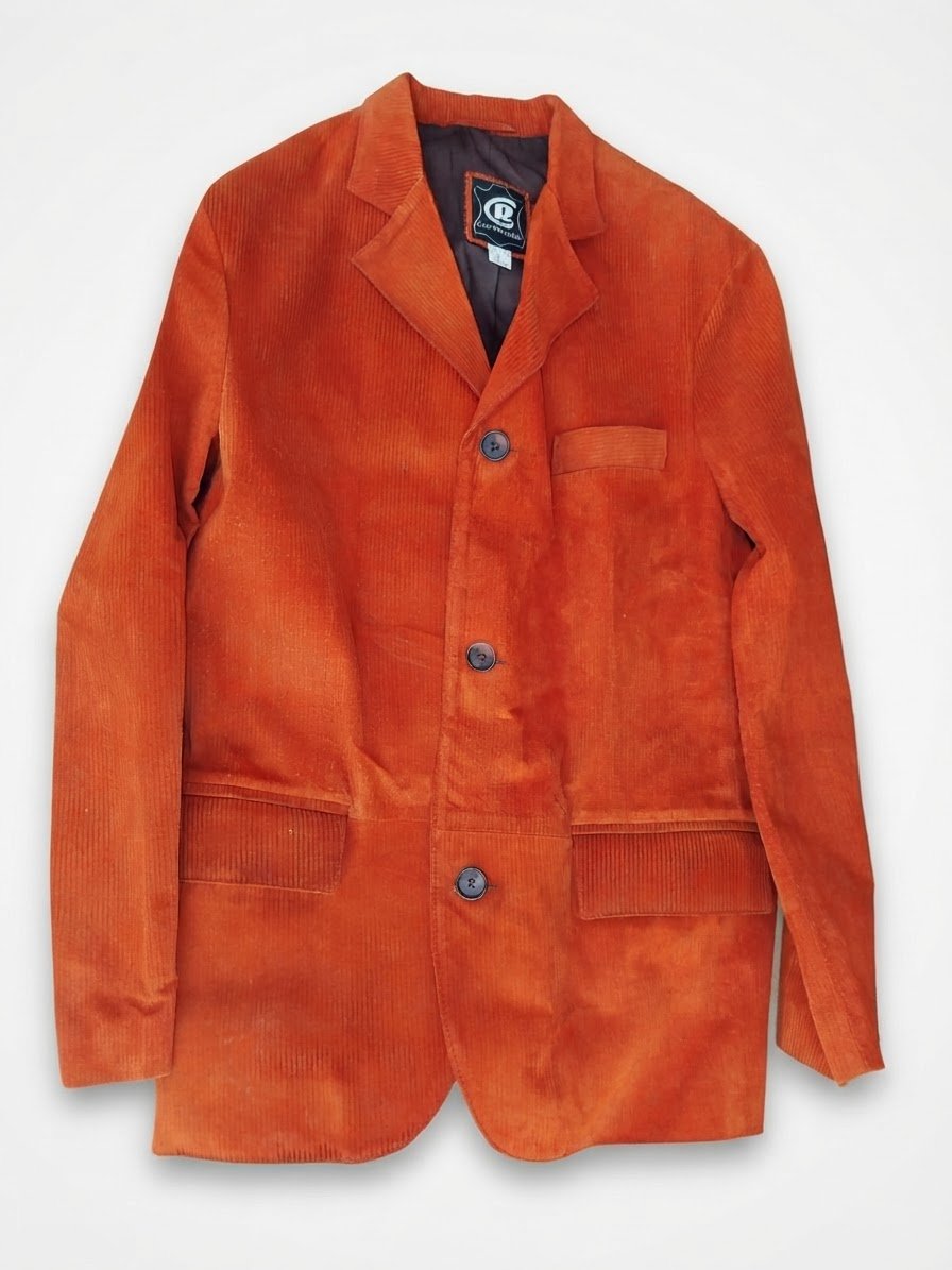 Veste cuir velours 