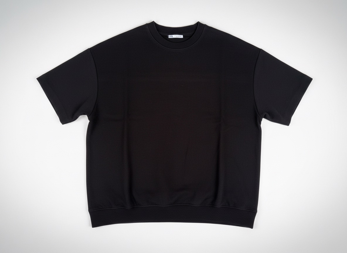 T-shirt Zara oversize noir