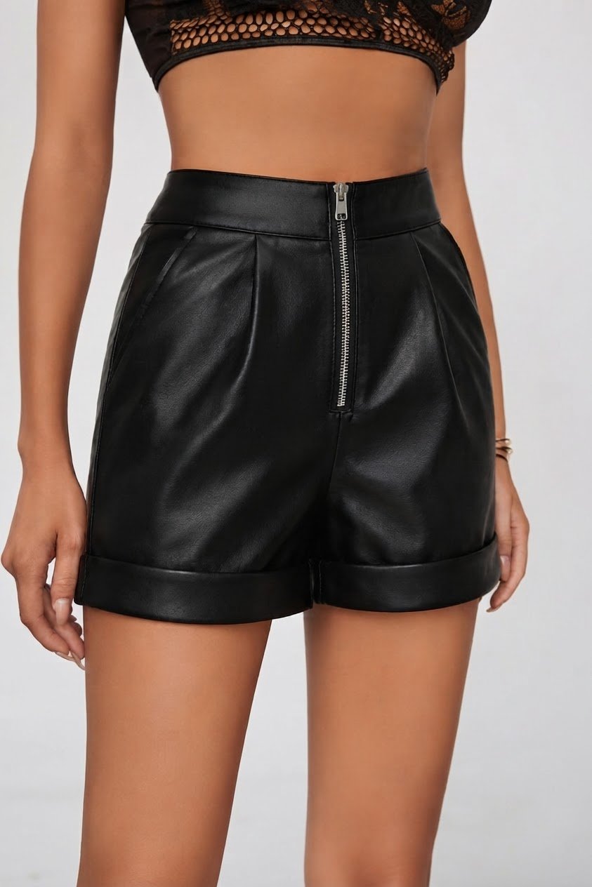 Short en similicuir 