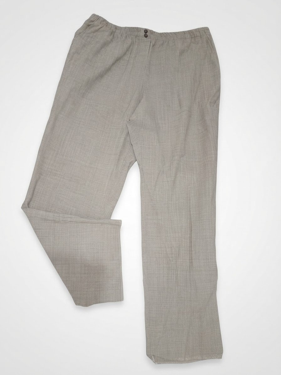 Pantalon wide leg beige