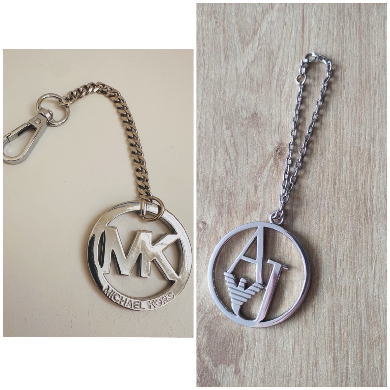 Je cherches 👍👍 logo silver armani + kors en argent 🌹à petit prix 