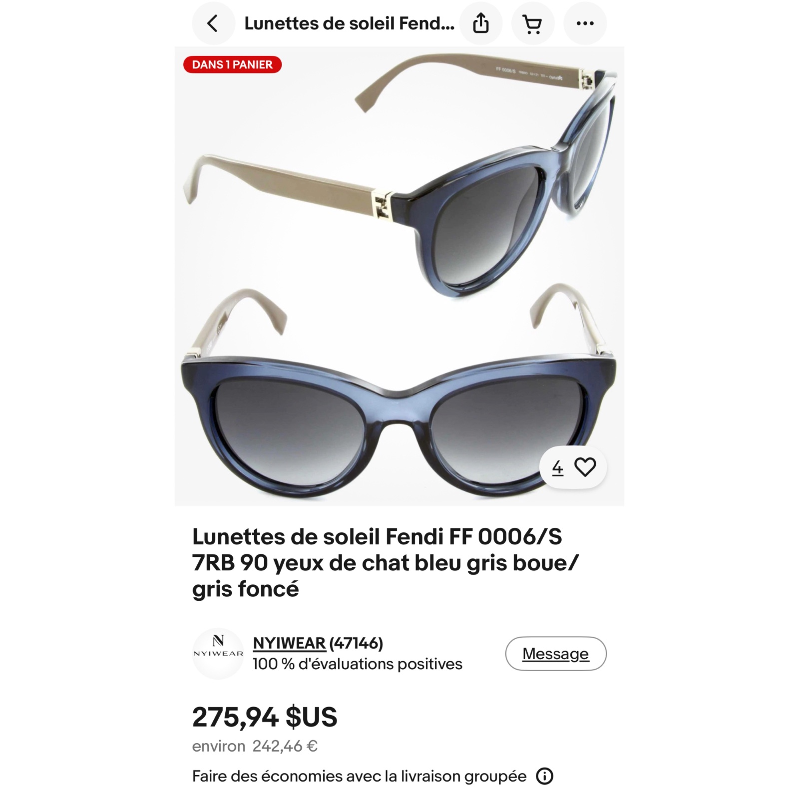 Lunette fendi original