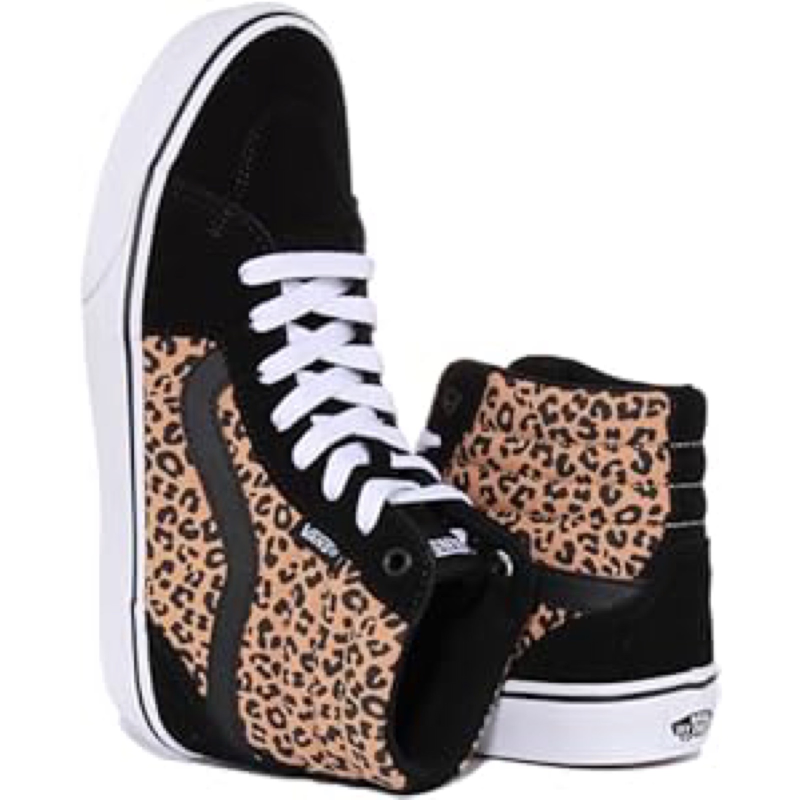 Vans designe leopard original en cuir