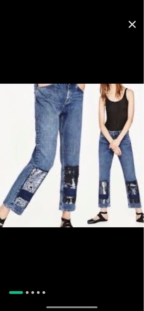 Zara jeans à paillette , 