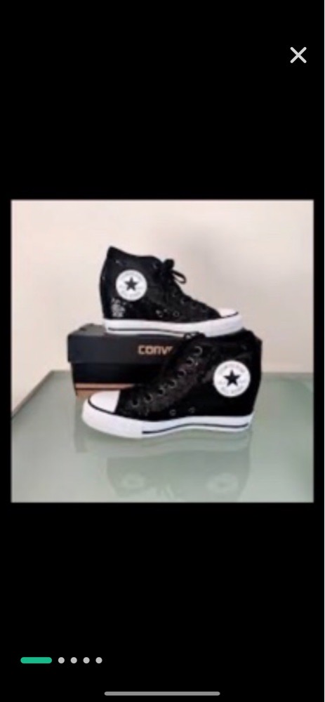 All star original compenées à paillettes