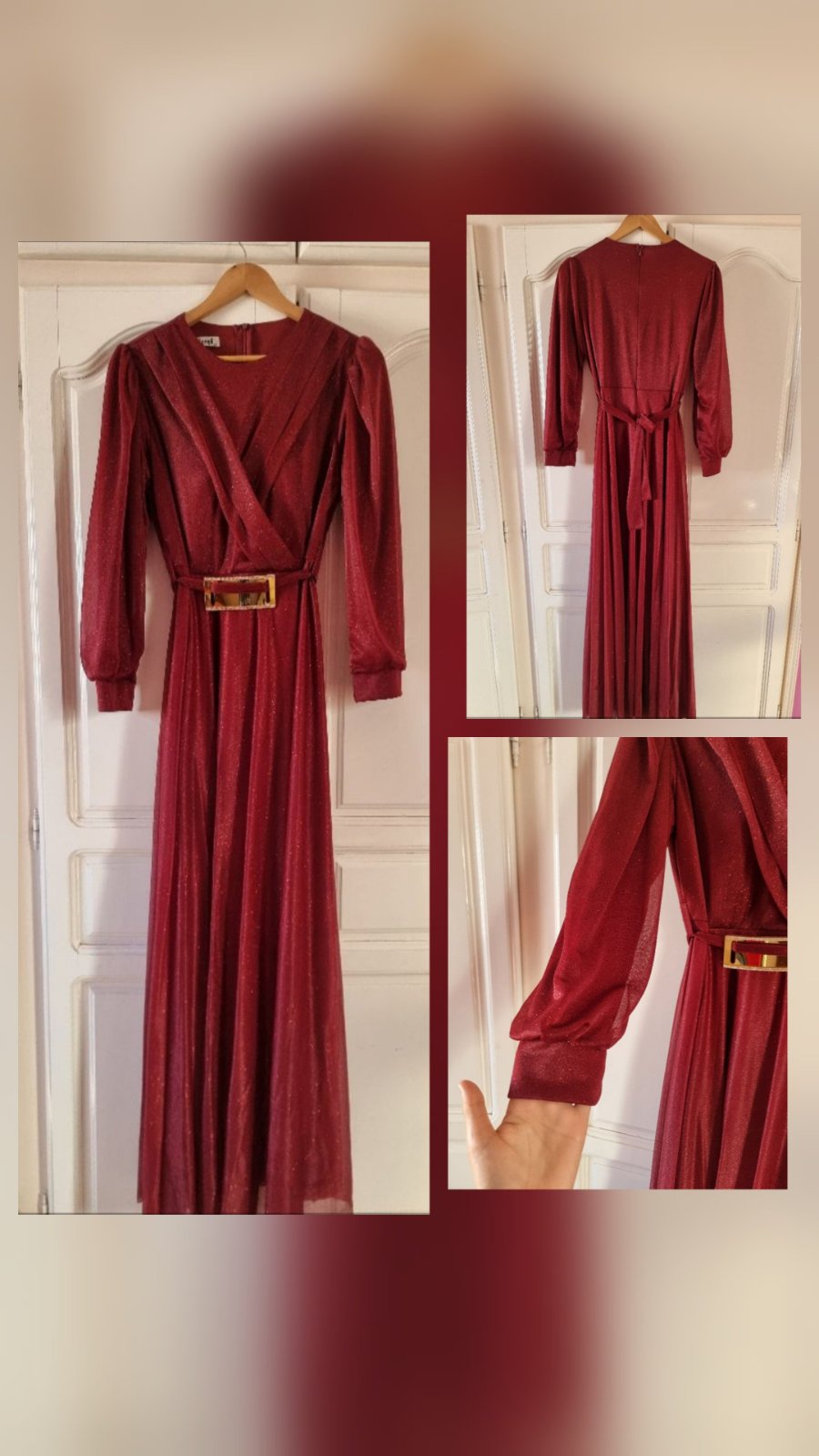 Robe soiré Rouge 🌷🌷Brillante 🌷🌷en trés bon état